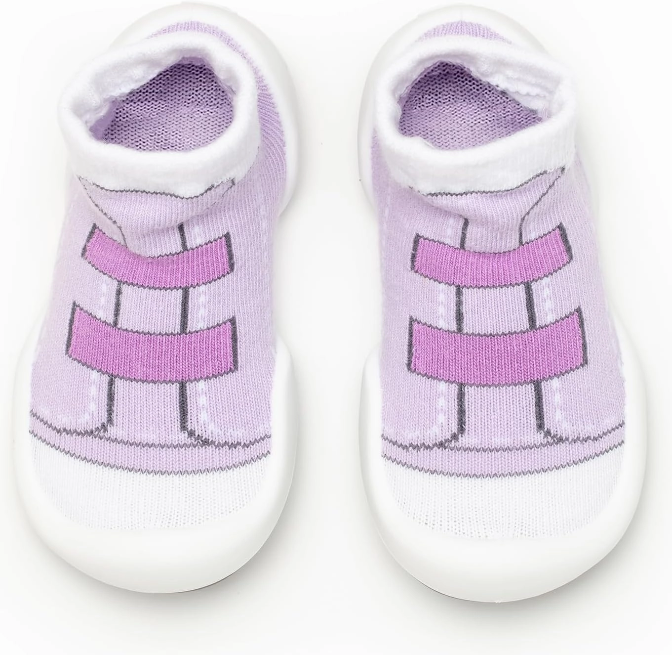 Komuello Baby and Toddler Shoes, Pull Up First Walker, Non Slip Bottom, Soft Cotton, Premium Sock Shoes - Walker