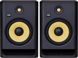 KRK RP8 Rokit 8 G4 Professional Bi-Amp 8" Powered Studio Monitor Pair, Black, XLR