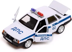 Lada 21099 Sputnik Russian Police Car - 1:36 Scale Diecast Metal Model Car Lada - Die Cast Toy Cars