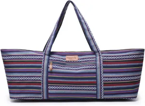 Large Yoga Mat Bag for Women Men, Travel Gym Bag for Pilates Office Beach Workout, Yoga Mat Tote Carrier with Mat Strap for 1/4" 1/2" Thick Exercise Yoga Mat