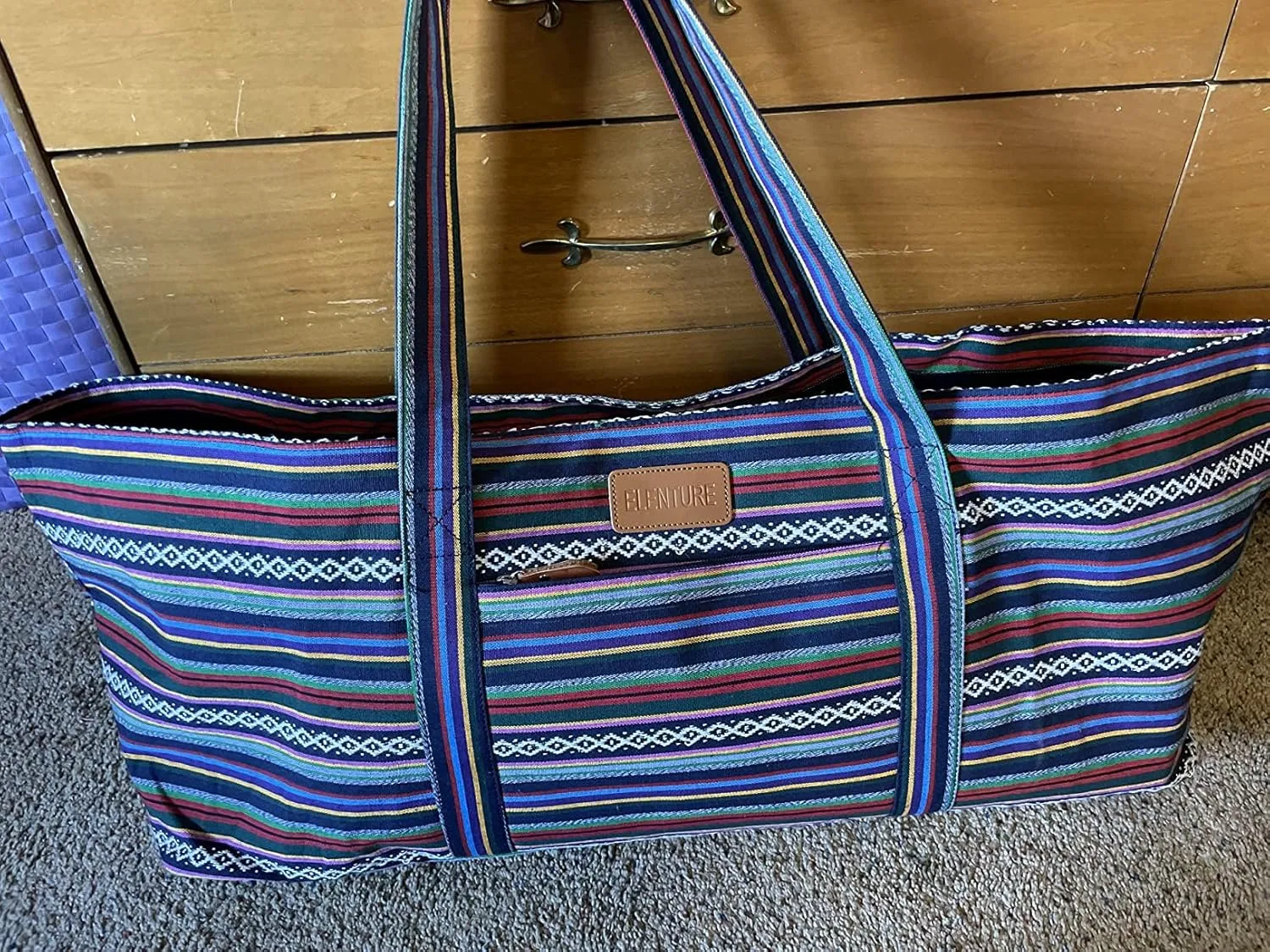 Large Yoga Mat Bag for Women Men, Travel Gym Bag for Pilates Office Beach Workout, Yoga Mat Tote Carrier with Mat Strap for 1/4" 1/2" Thick Exercise Yoga Mat