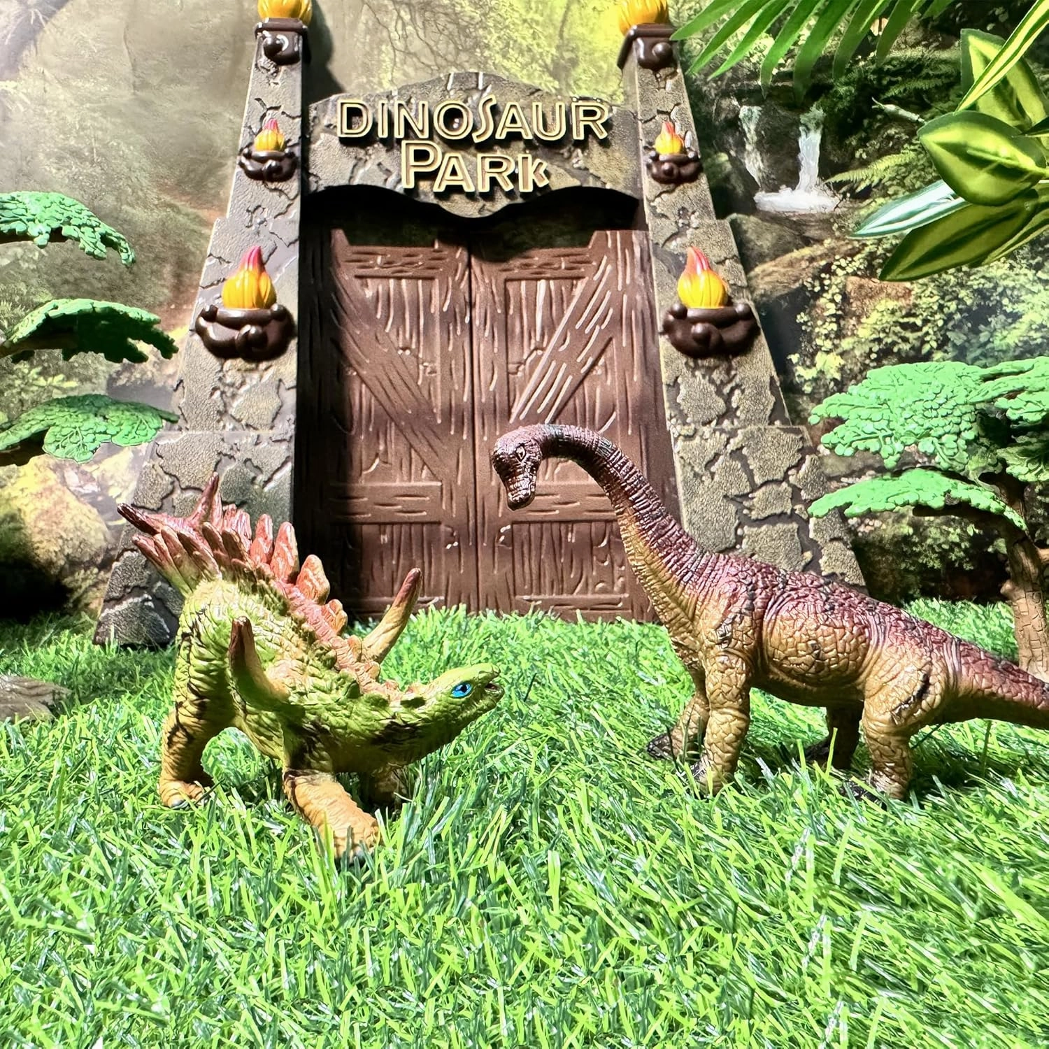 Large Dinosaur Park Gate Dino Nest of Eggs Realistic Dinosaur Toys for Kids 3-5 5-7 Jurassic World Dinosaur Figures Tyrannosaurus Play Set for Kids Toddler Boys Girls