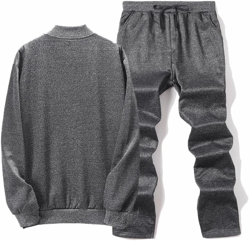 Lavnis Men's Casual Tracksuit Long Sleeve Running Jogging Athletic Sports Set