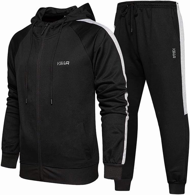 Lavnis Men's Casual Tracksuit Long Sleeve Running Jogging Athletic Sports Set