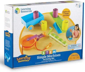 Learning Resources STEM Simple Machines Activity Set, Hands-on Science Activities, 19 Pieces, Ages 5 