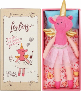 LEVLOVS Ballerina Unicorn Doll Mouse in a Box and Friends Toy Baby Registry Gift (Unicorn Mimi)