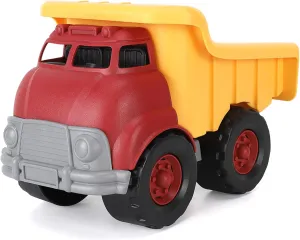 Liberty Imports Big Plastic Dump Truck - Tough Construction Kids Toy Vehicle for Toddlers Boys Imaginative Pretend Play (Yellow and Red)