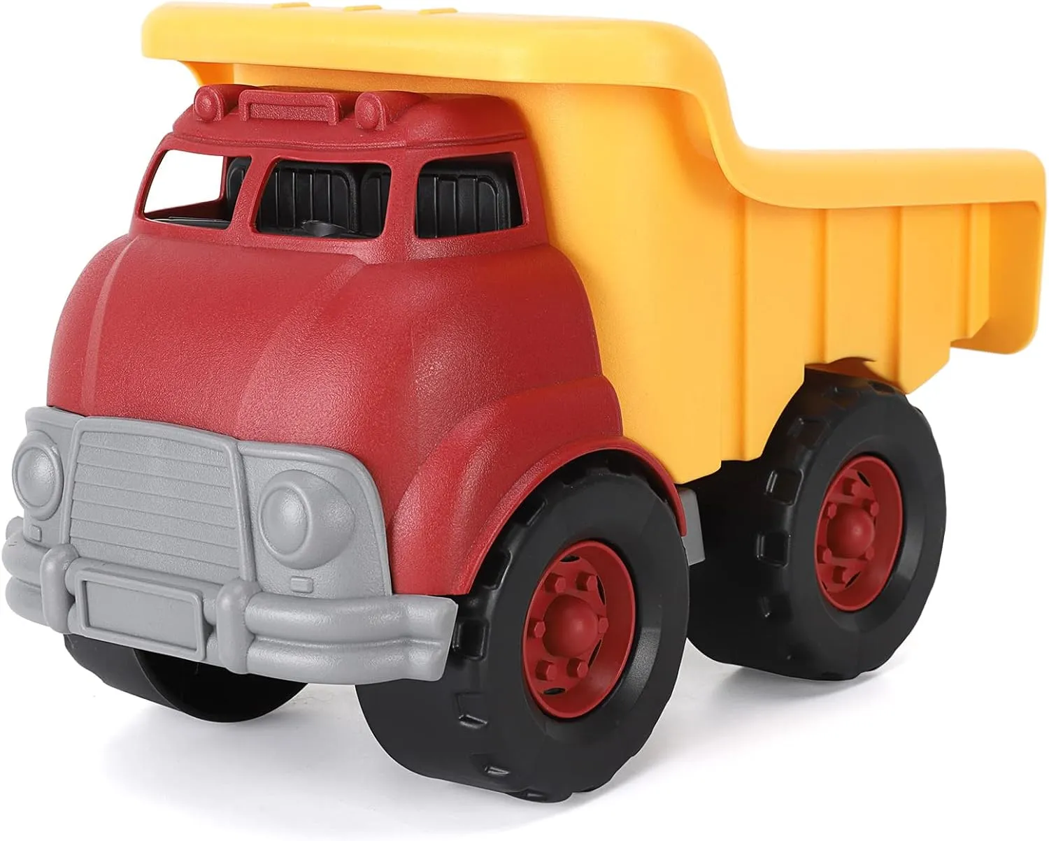 Liberty Imports Big Plastic Dump Truck - Tough Construction Kids Toy Vehicle for Toddlers Boys Imaginative Pretend Play (Yellow and Red)