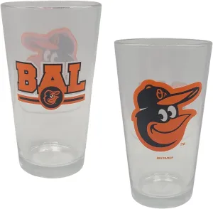 Licensed MLB Letterman 16oz Pint Glass (Baltimore Orioles)