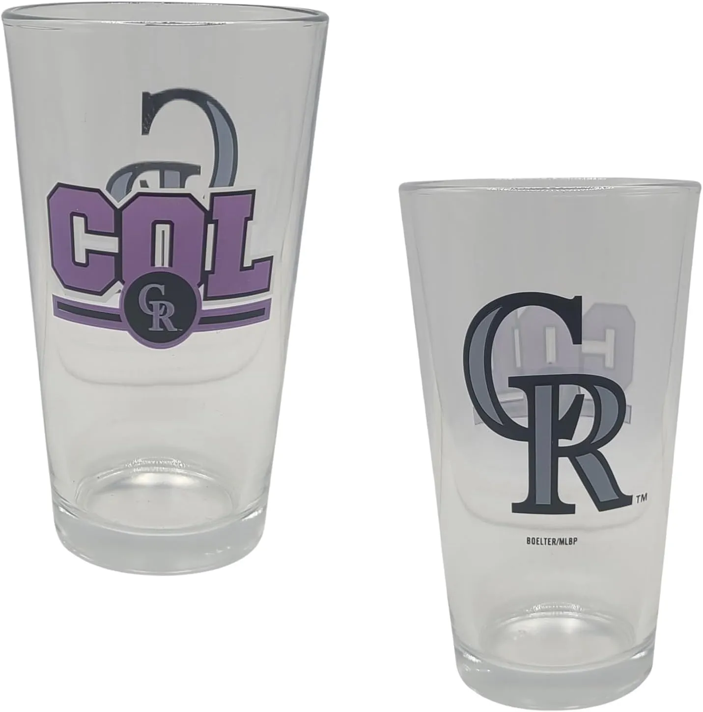 Licensed MLB Letterman 16oz Pint Glass (Colorado Rockies)