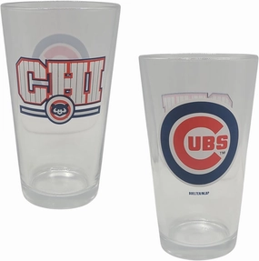 Licensed MLB Letterman 16oz Pint Glass (Chicago Cubs)