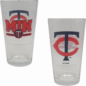 Licensed MLB Letterman 16oz Pint Glass (Minnesota Twins)