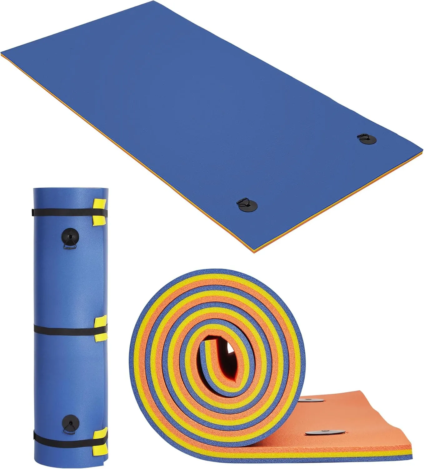 Lily Pad Floating Mat for Lake & Pool, 8'/9'/12' Extra Large Floating Water Mat, 3-Layer Tear-Resistant XPE Foam Suitable for Adults and Kids