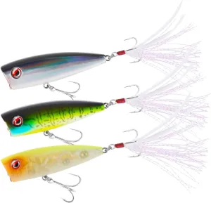 LITTMA Bass Fishing Topwater Popper Lures - Effective Top Water Lures for Bass Anglers - Durable Design for Catching Trophy Bass with High-Performance Popping Action