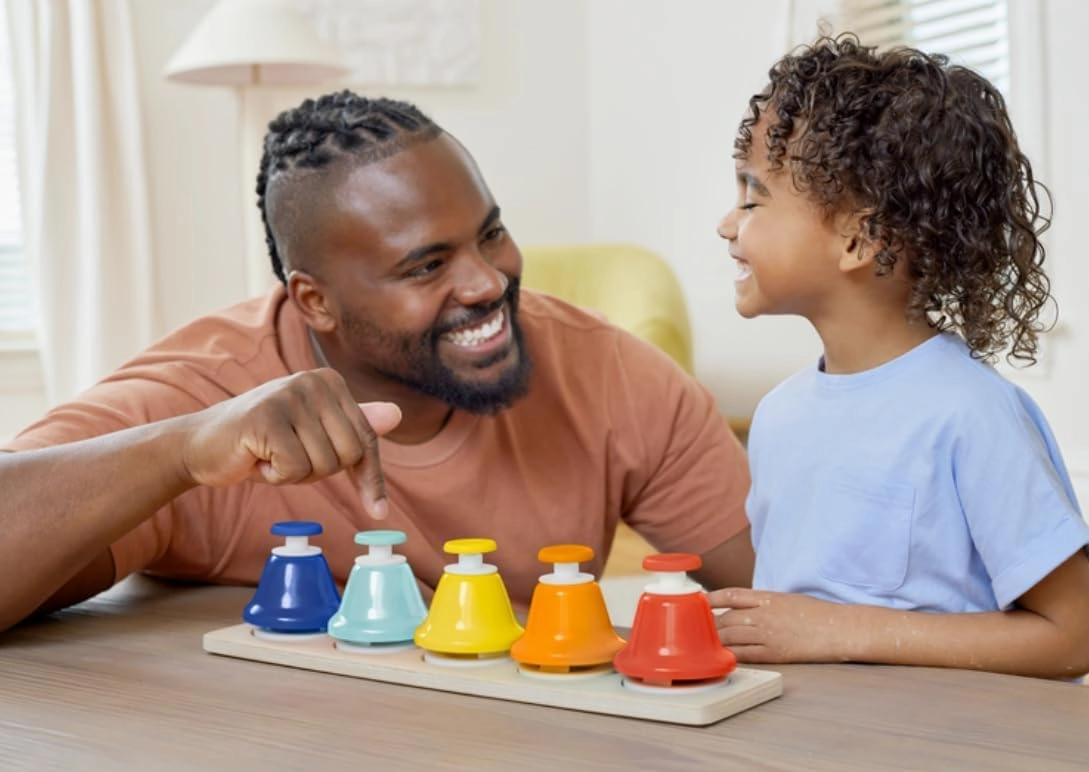 Lovevery | The Music Set | 6 Musical Instruments and Rhythm & Songs Book, Preschool Education and Montessori Early Learning Musical Toy, Ages 18 Months to 4  Years