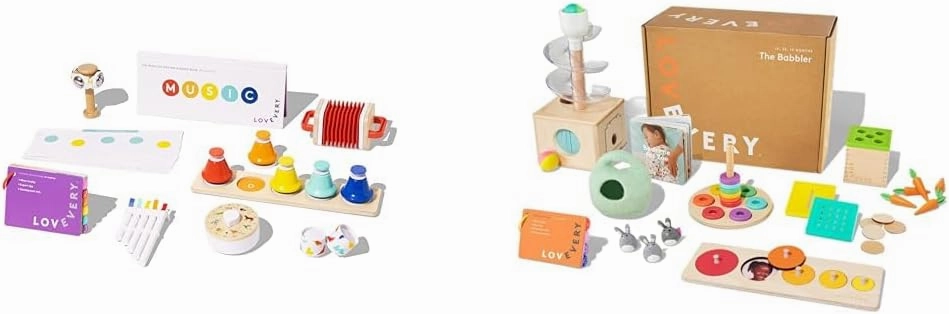 Lovevery | The Music Set | 6 Musical Instruments and Rhythm & Songs Book, Preschool Education and Montessori Early Learning Musical Toy, Ages 18 Months to 4  Years