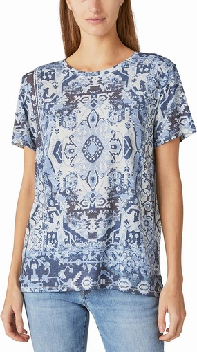 Lucky Brand Women's Printed Scoop Neck Tee