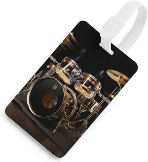 Luggage Tags Privacy Protection Bag Tags Travel Essentials Drum Set Luggage Tags for Suitcases International Travel