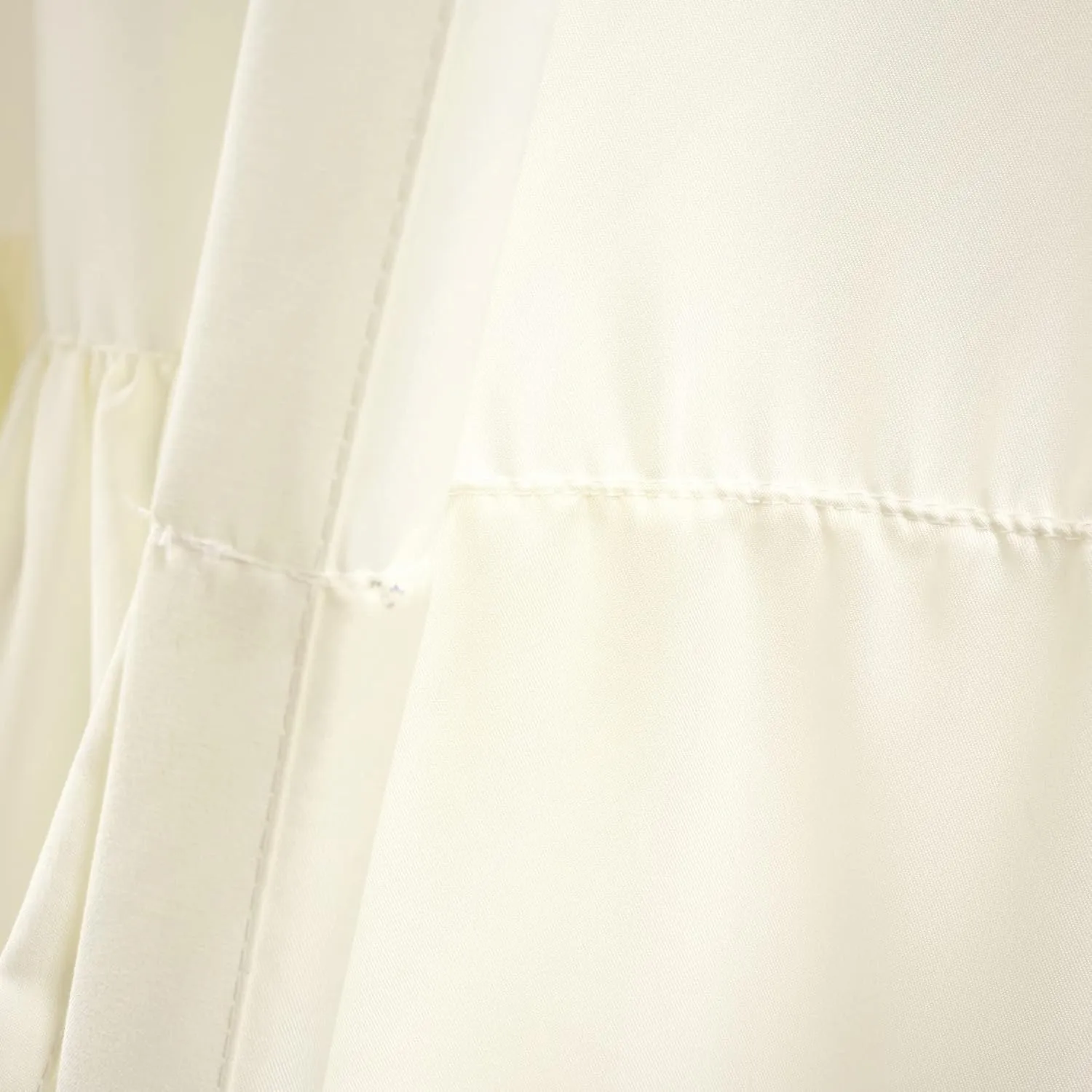 Lush Decor Allison Ruffle Window Curtain Panel Pair, 63" L x 40" W, Ivory