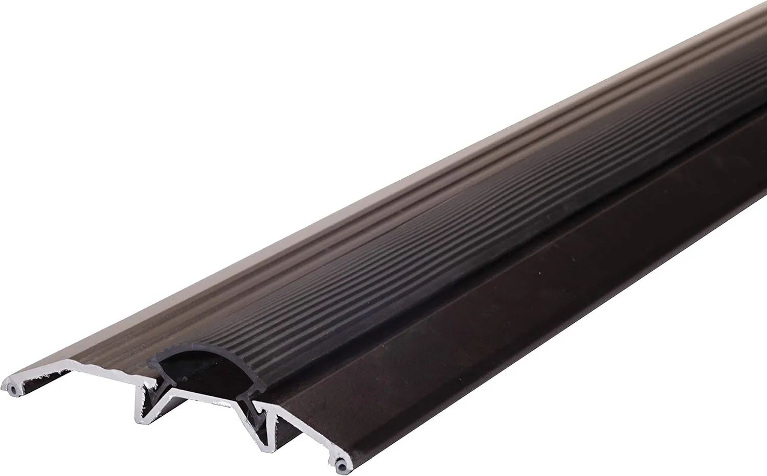 M-D Building Products 10116 3-3/4 in. x 3/4 in. x 36 in. Brown Aluminum and Vinyl Heavy-Duty Low-Profile Threshold