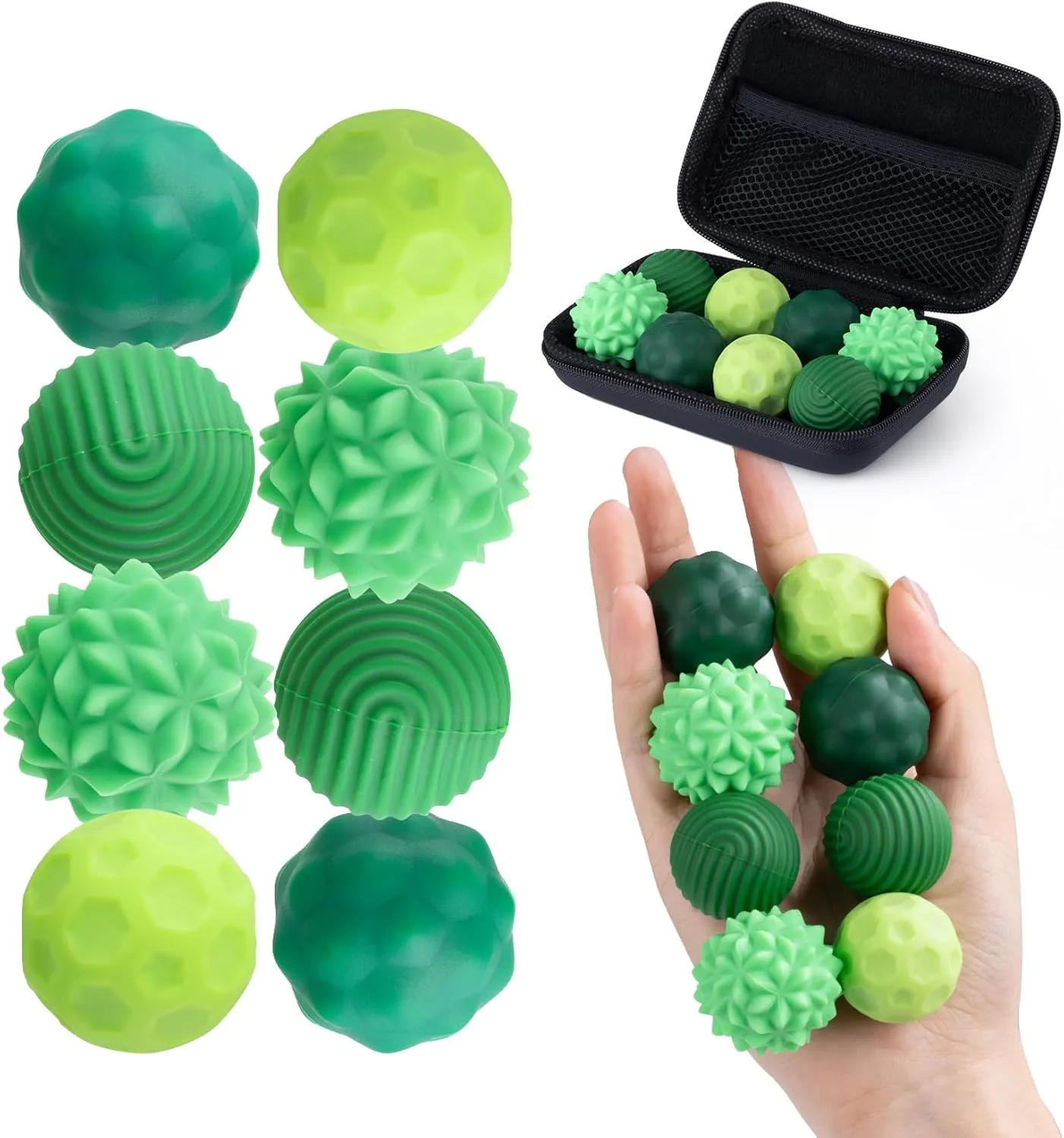 MAGICYOYO Magnetic Balls Fidget Toy - 8-Pack Silent Stress Relief Sensory Toy for Adults & Kids, Silicone Sensory Fidget Toys Anxiety & ADHD Calming Desk Toys for Office/Classroom