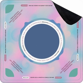 Mahjong Mat for Table Holograph Dreamy Rainbow Overlay Cover Neon Texture Overlay 80s 90s 31.5" x 31.5" Non-Slip Noise-Reducing Game Mat Premium Mahjong Accessories for Poker Dominoes Board Games