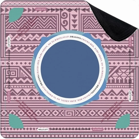 Mahjong Mat for Table Polynesian tattoo seamless Hawaiian tribal design inspired by 31.5" x 31.5" Non-Slip Noise-Reducing Game Mat Premium Mahjong Accessories for Poker Dominoes Board Games