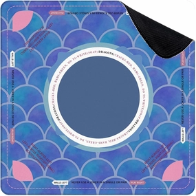 Mahjong Mat for Table Watercolor Rainbow Scales Seamless 31.5" x 31.5" Non-Slip Noise-Reducing Game Mat Premium Mahjong Accessories for Poker Dominoes Board Games