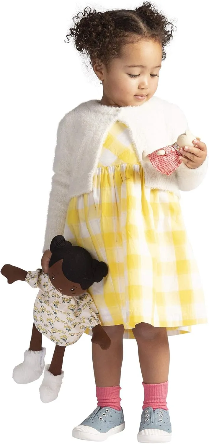 Manhattan Toy Playdate Friends Harper Machine Washable and Dryer Safe 14 Inch Doll with Companion Stuffed Animal