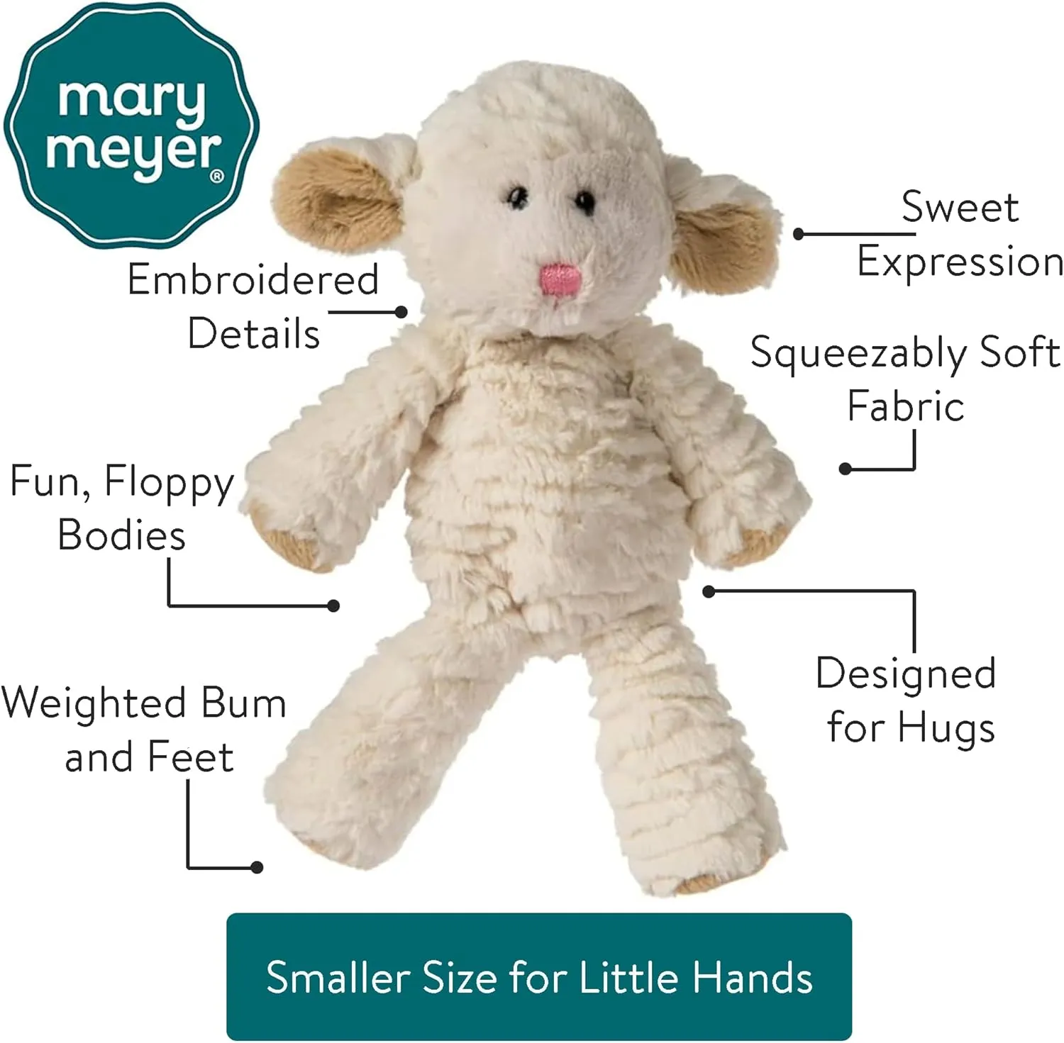 Mary Meyer Marshmallow Junior Lamb Soft Toy, 9-Inch