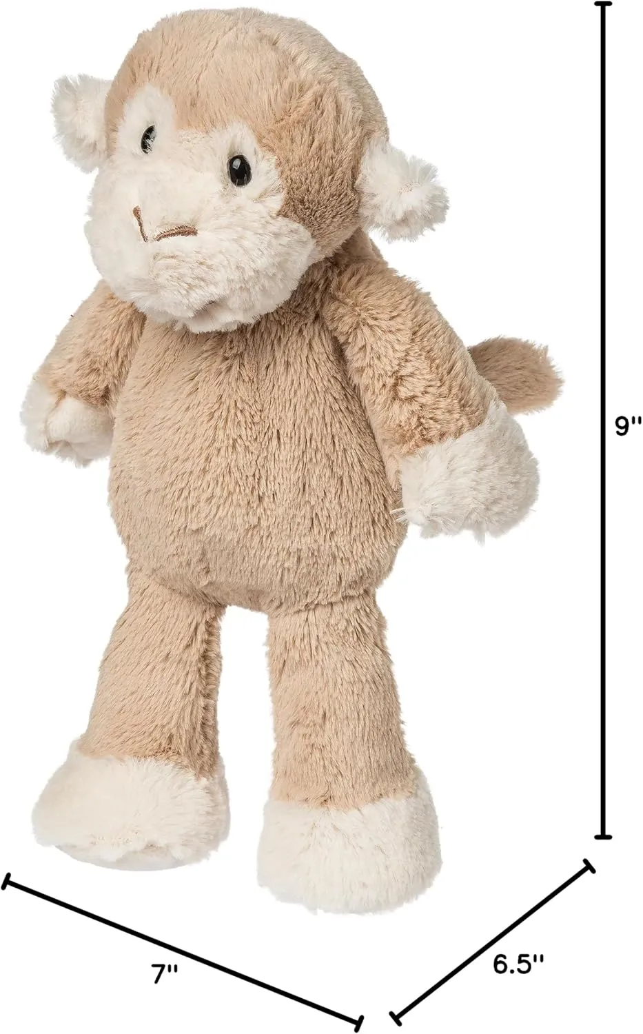 Mary Meyer Stuffed Animal Marshmallow Zoo Soft Toy, 9-Inches, Junior Monkey