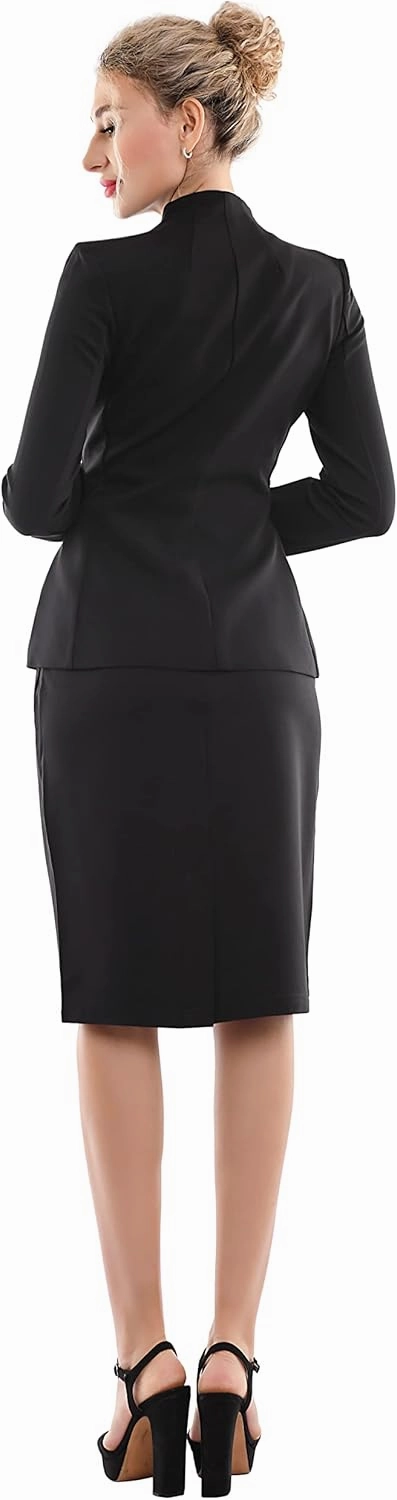 Marycrafts Women's Formal Office Business Work Jacket Skirt Suit Set