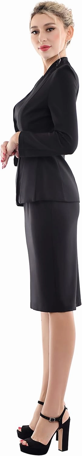 Marycrafts Women's Formal Office Business Work Jacket Skirt Suit Set