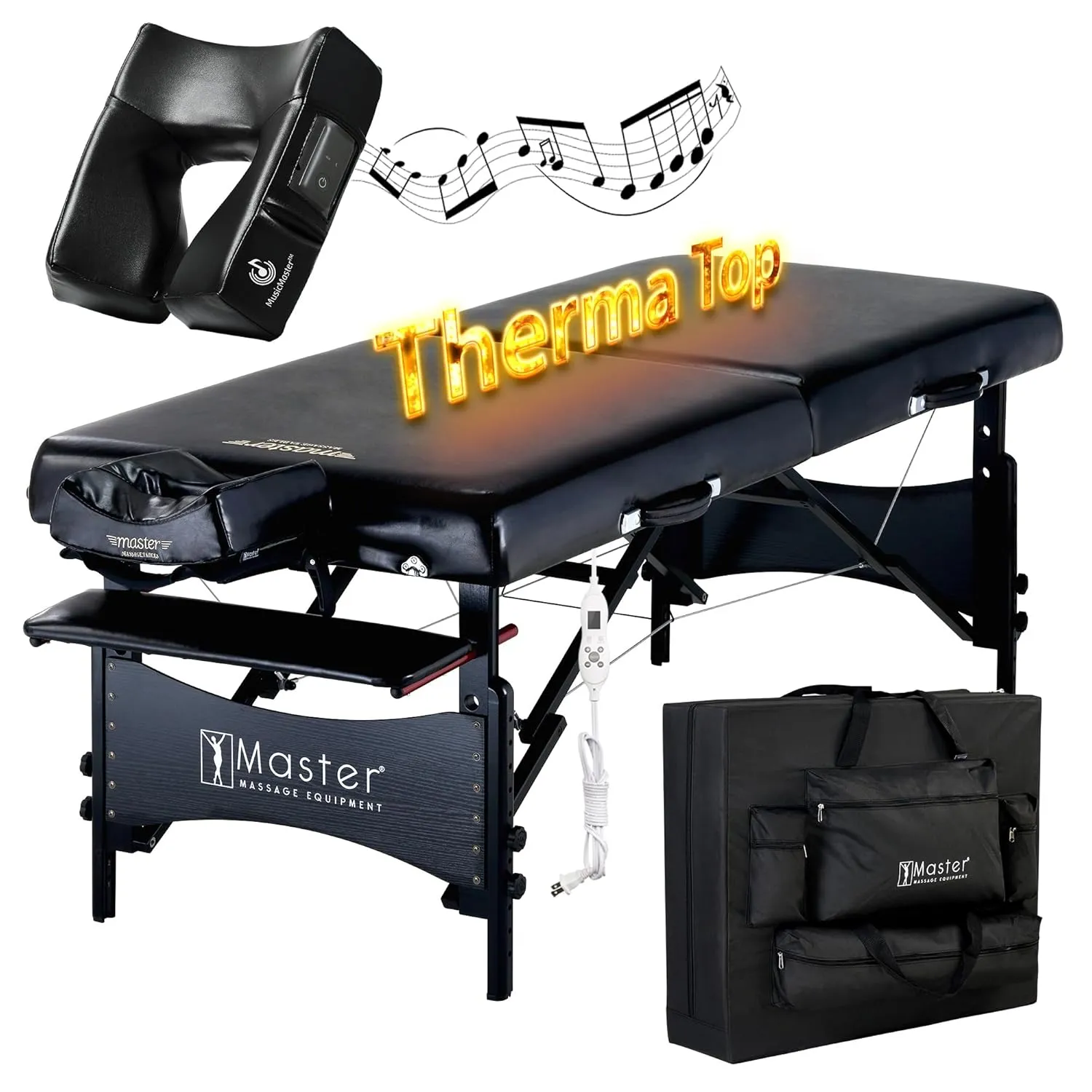 Master Massage 30" Galaxy TTMassage Table Beauty Bed Package with Extra Music Master ErgonomicDream Sound Face Cradle CushionBlack Nano Visit the Master Massage Store