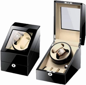 Mechanical Watch Automatic Box,Box for 2 Rotating Storage and 3 Watch Storage Bit Display Case 5 Rotation Modes Quiet Motor Watch Winder Durable