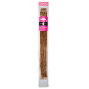 Medium Blonde/Brown Tape In 18 Inch Human Hair Extensions, Tahitian Bliss, 20 Pieces/45g Each, Pretaped, Safely Adhere to Most Hair Types, Easy Application
