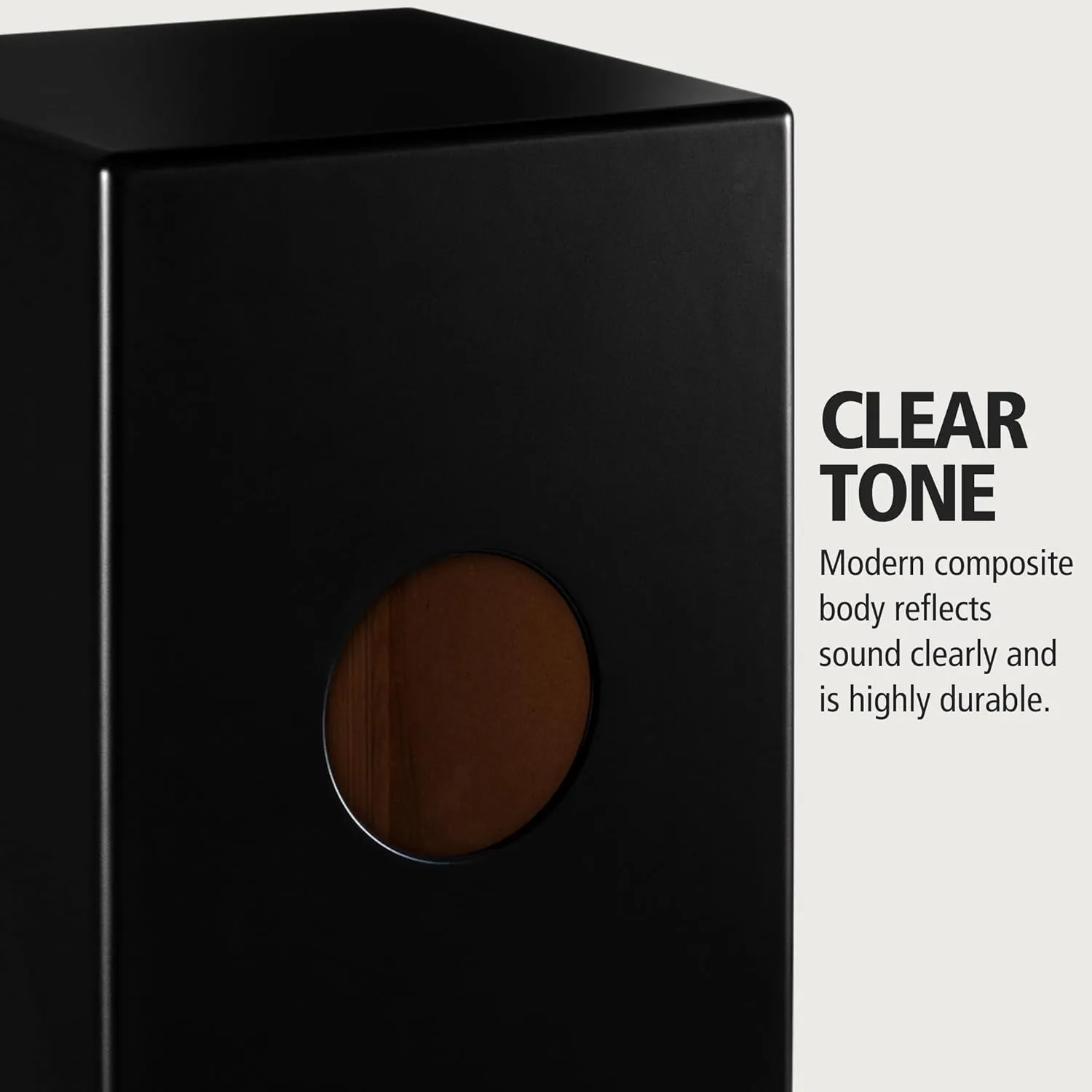 Meinl Cajon Box Drum with Internal Snares - NOT MADE IN CHINA - Maple Frontplate / MDF Body Full Size, 2-YEAR WARRANTY (MCAJ100BK-MA)