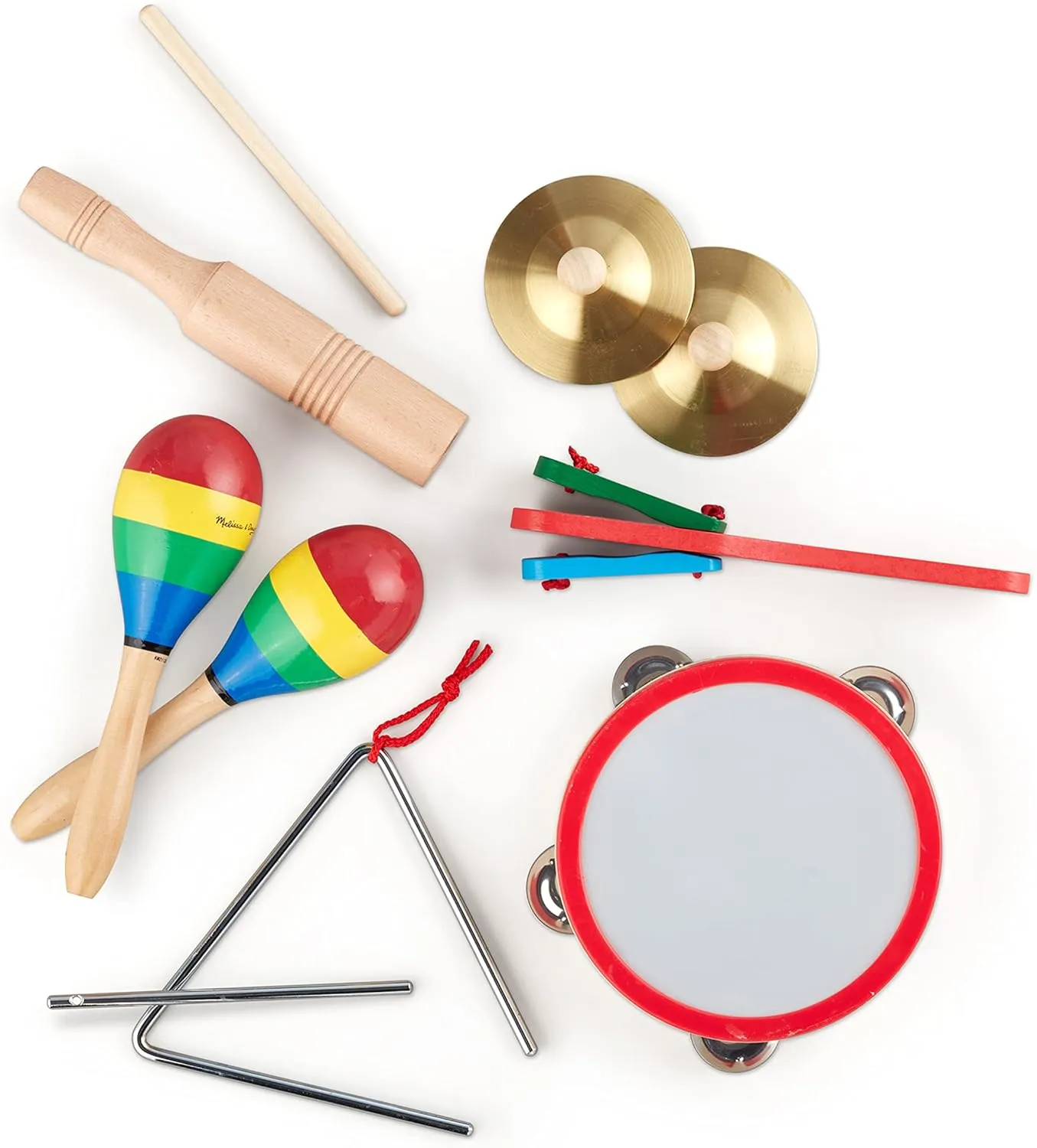 Melissa & Doug Band-in-a-Box Clap! Clang! Tap! - 10-Piece Musical Instrument Set - Kids Musical Instruments, Wooden Percussion Instruments For Toddlers And Kids Ages 3 