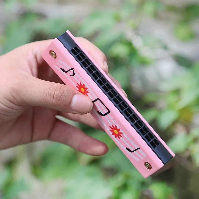 Melody Breeze 16-Hole Harmonica – Kids Cartoon Wind Instrument