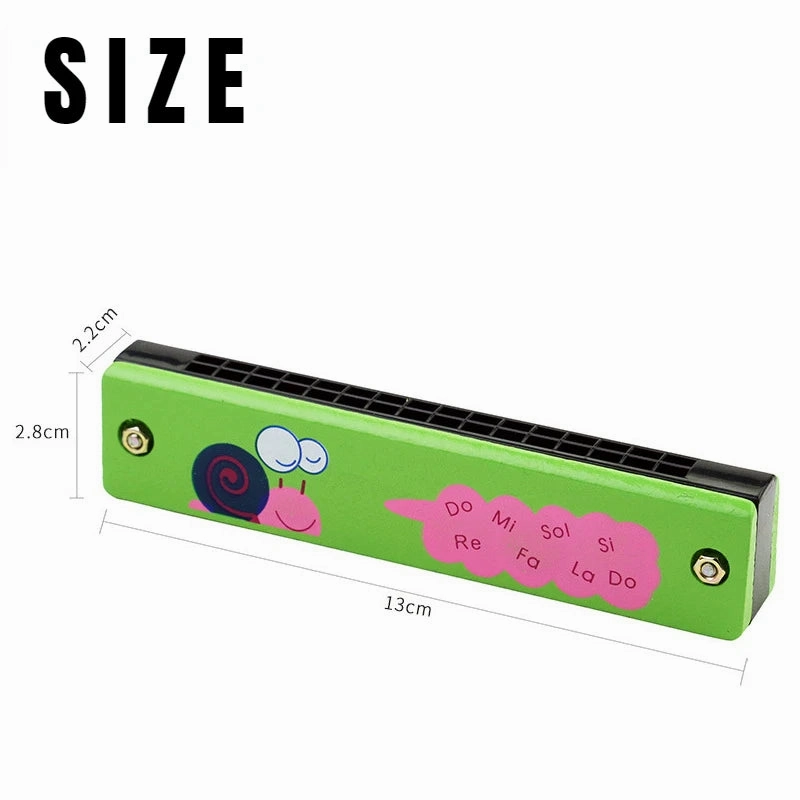 Melody Breeze 16-Hole Harmonica – Kids Cartoon Wind Instrument