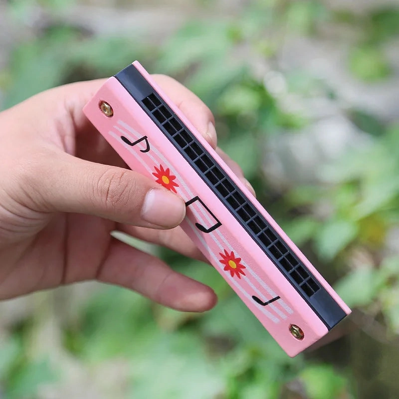 Melody Breeze 16-Hole Harmonica – Kids Cartoon Wind Instrument