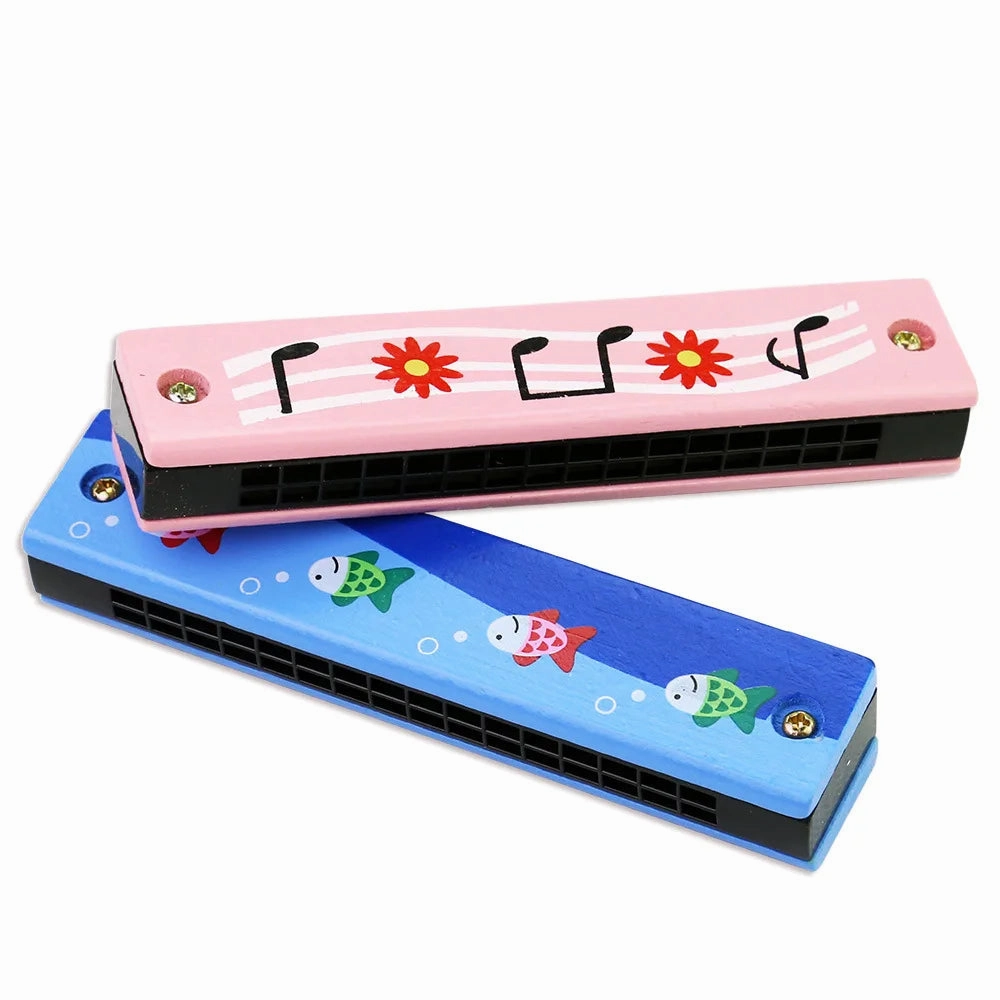 Melody Breeze 16-Hole Harmonica – Kids Cartoon Wind Instrument