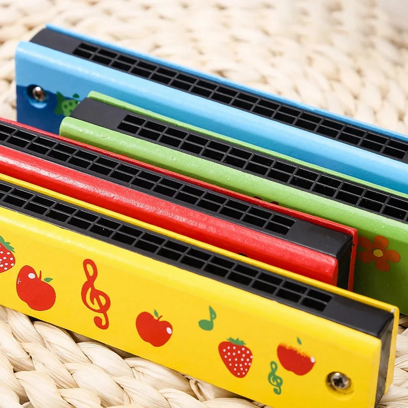 Melody Breeze 16-Hole Harmonica – Kids Cartoon Wind Instrument