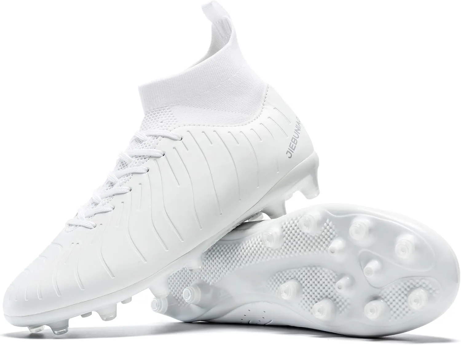 Men's Women's Soccer Shoes High-Tops Lace-Up Non-Slip Spikes Outdoor Sports Athletic Football Cleats