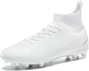 Men's Women's Soccer Shoes High-Tops Lace-Up Non-Slip Spikes Outdoor Sports Athletic Football Cleats