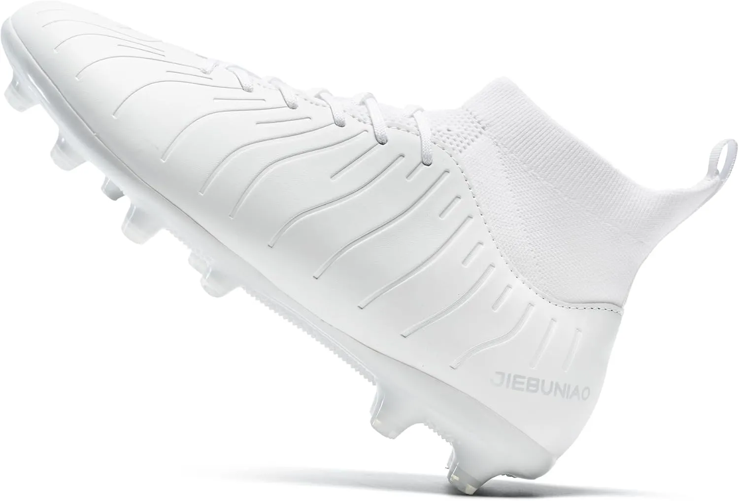 Men's Women's Soccer Shoes High-Tops Lace-Up Non-Slip Spikes Outdoor Sports Athletic Football Cleats
