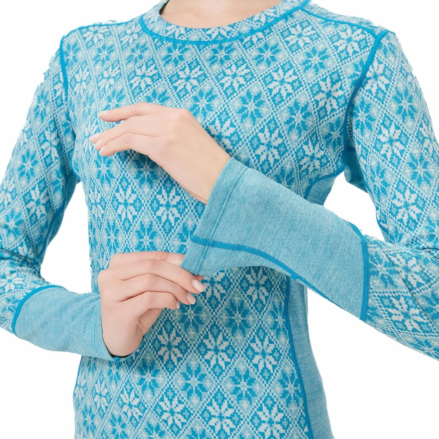 Merino Wool Base Layer Set for Women 100% Merino Wool Thermal Underwear Set