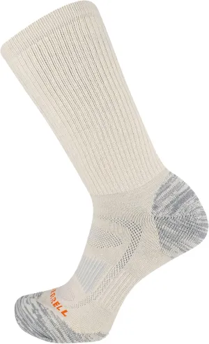 Merrell Men's and Women's Zoned Cushioned Wool Hiking Crew Socks-1 Pair Pack-Breathable Arch Support