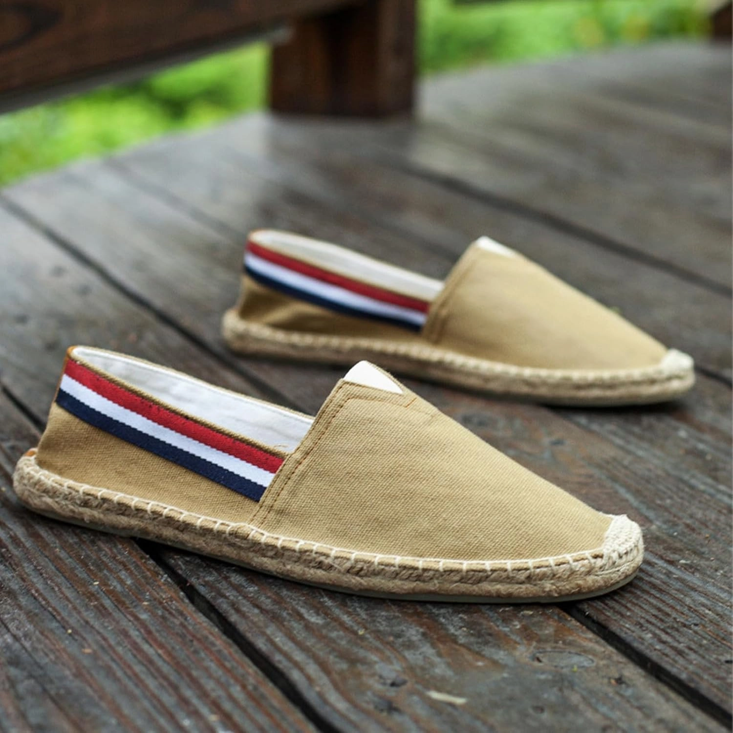MILDSEVEN Handmade Casual Canvas Shoes for Men, Pull On Soft Loafers, Classical Chinese Breathable Casual Shoes