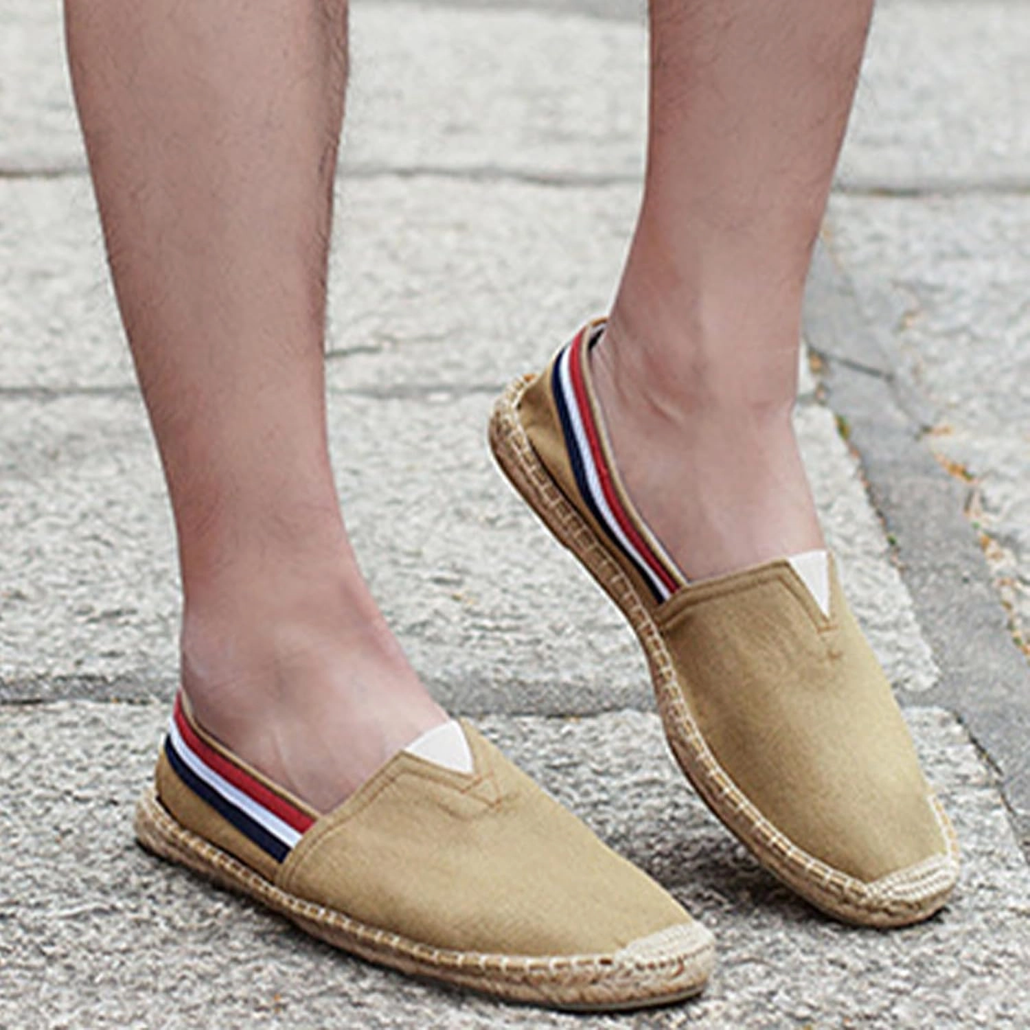 MILDSEVEN Handmade Casual Canvas Shoes for Men, Pull On Soft Loafers, Classical Chinese Breathable Casual Shoes